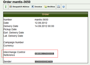Access the EDIFACT contents from the marked link
