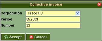 Creating a Collective Invoice for Mai 2009